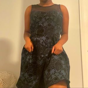 Mesh and lace dress